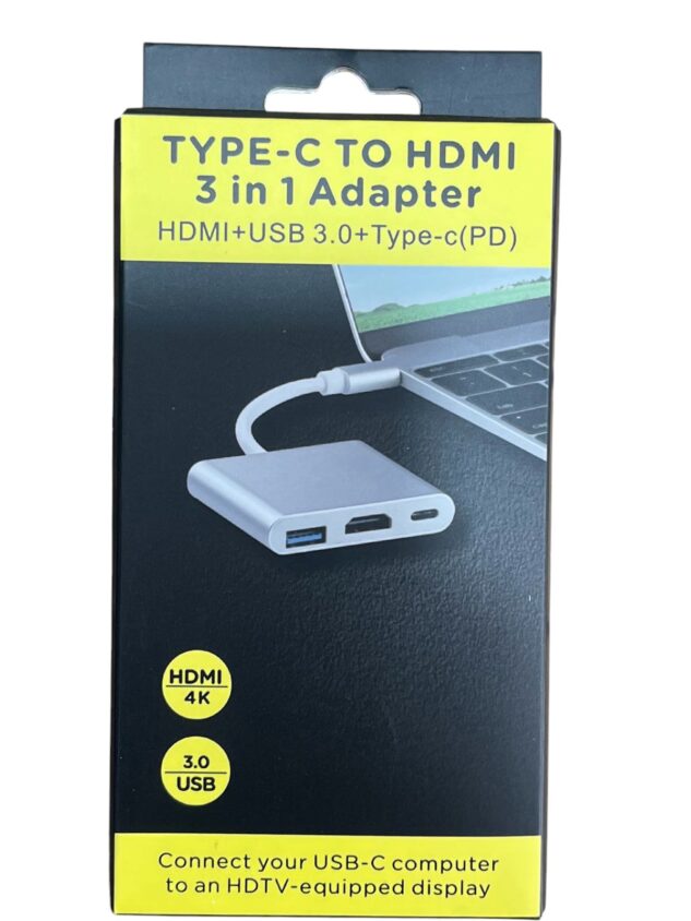 Type-C to HDMI 3 in 1 Adapter 